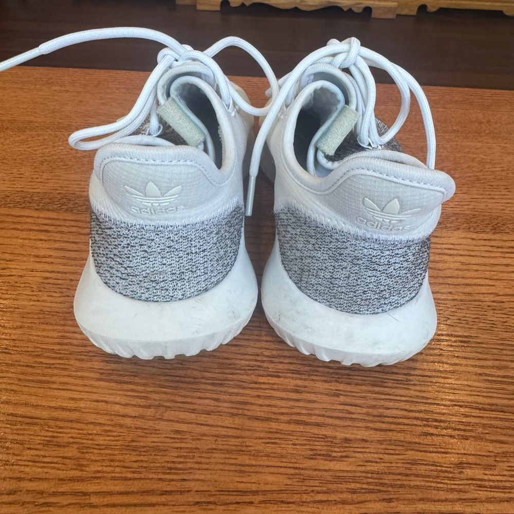 Adidas Light Gray and White Sneakers - Picture 3 of 9